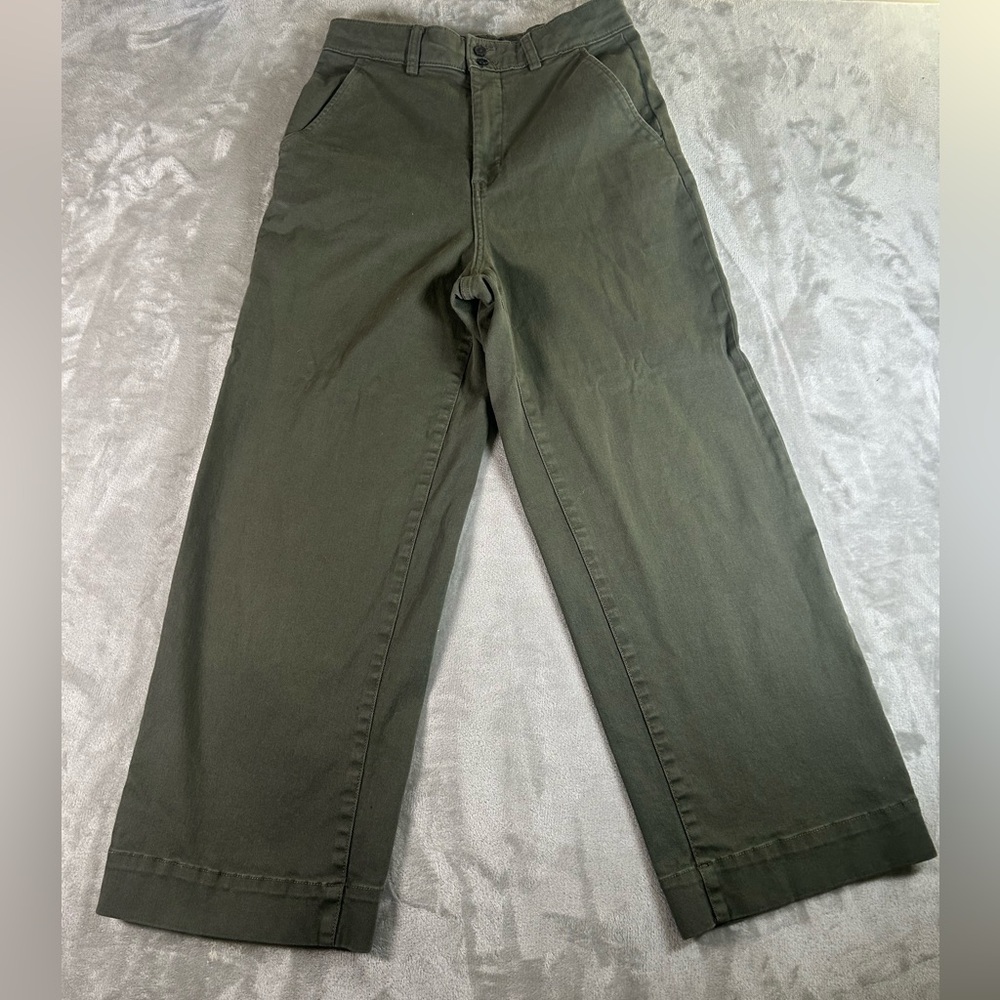 Everlane green organic wide leg pants - Picture 5 of 13